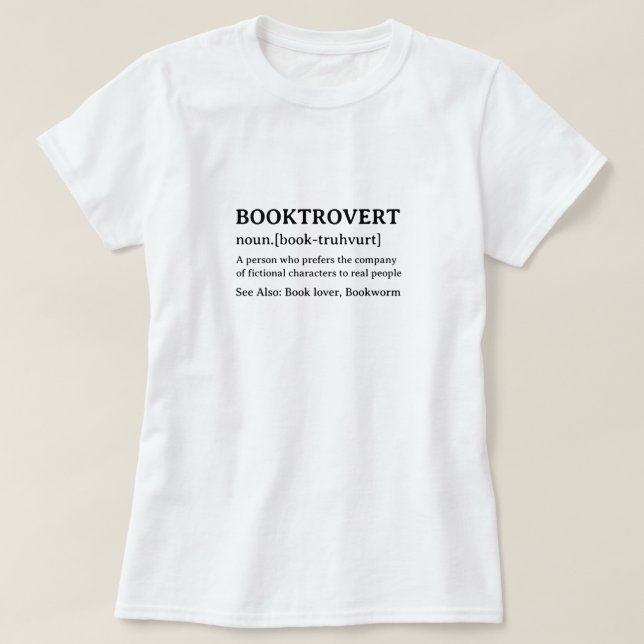 Booktrovert för lexikondefinition t shirt (Design framsida)