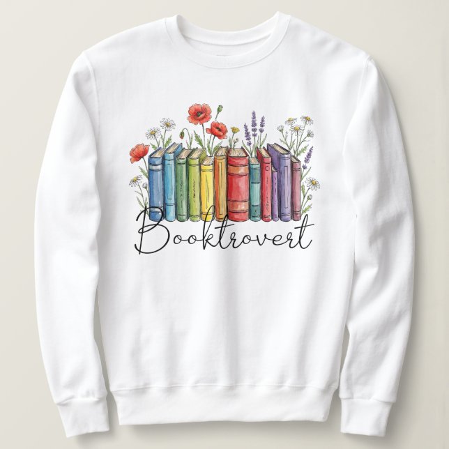 Booktrovert, funny book lover design  t shirt (Design framsida)