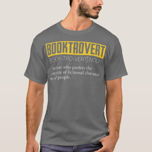 Booktrovert Introvert Shy Reading Bok Älskare Libr T Shirt