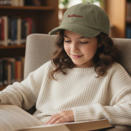 Booktrovert Ljus Oliv Broderad Keps