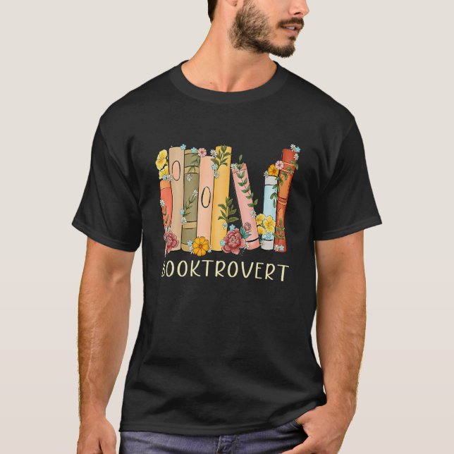 Booktrovert Reading Librarian T Shirt (Framsida)