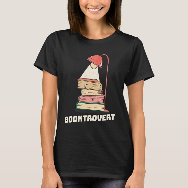 Booktrovert  Reading Reader Bookworm Teacher T Shirt (Framsida)