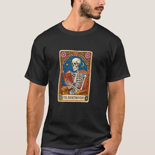Booktrovert Tarotkort, Bokläsare T Shirt (Framsida)