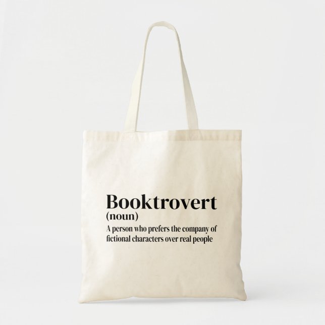 Booktrovert Tote Bag Tygkasse (Framsidan)