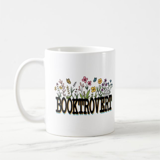 Booktrovert Tshirt Kaffemugg (Vänster)