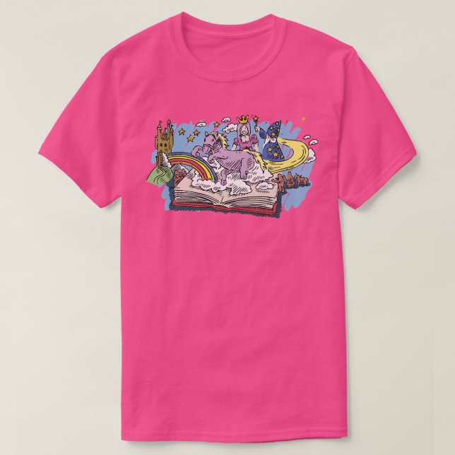 Bookworm Avid ReaderFairy Tale Fantasy Bok Readin T Shirt (Design framsida)