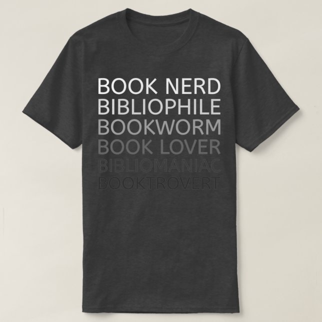 Bookworm Bok älskare Bibliophile T Shirt (Design framsida)