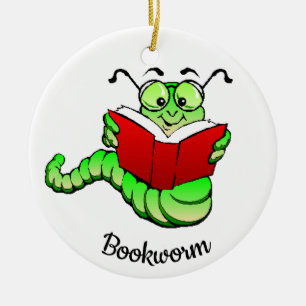 Bookworm Bok Älskare Reader Design Ornament