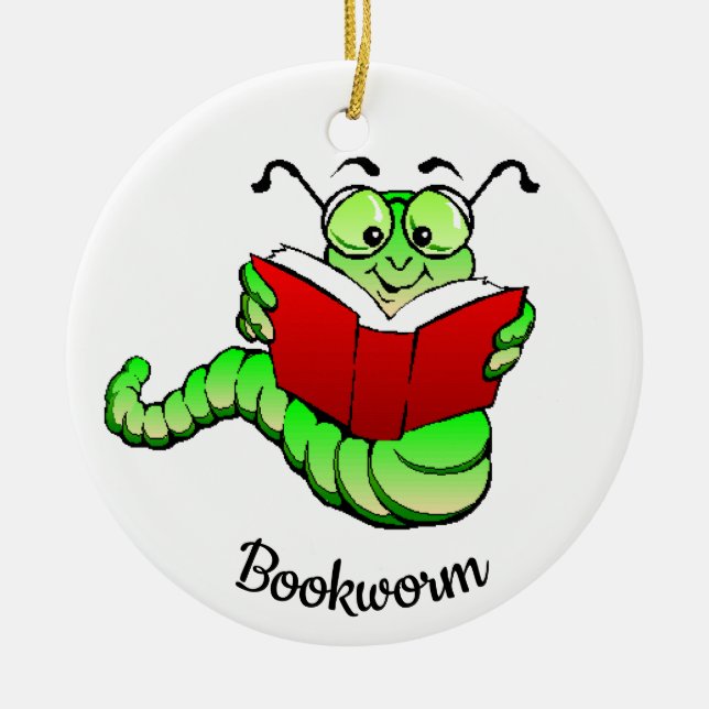 Bookworm Bok Älskare Reader Design Ornament (Framsidan)