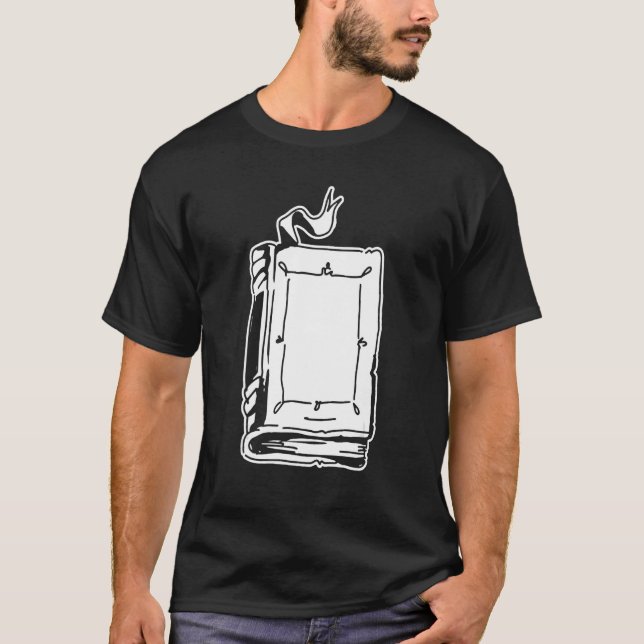 Bookworm Books Bibliophile Librarian Literature  B T Shirt (Framsida)