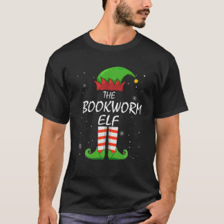 BOOKWORM Elf-familjen Matching Group jul Pajam T Shirt