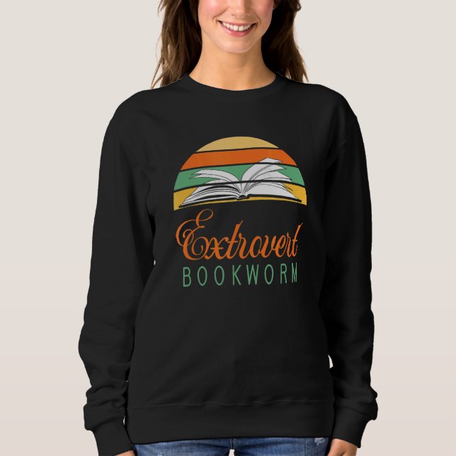 Bookworm Extrovert - Roligt Bok Reading 4 T Shirt (Framsida)