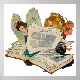 Bookworm Fairy Poster