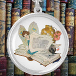 Bookworm Fairy Silverpläterat Halsband<br><div class="desc">Bookworm Fairy</div>