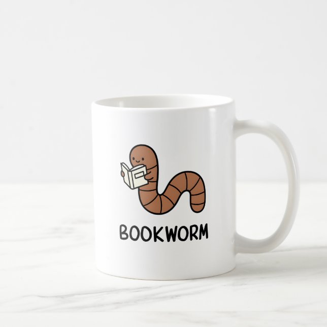 Bookworm Funny Book Lover Kaffemugg (Höger)