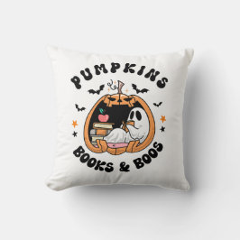 Bookworm Ghost Pumpkins Bokar & Boos Kudde