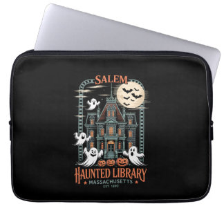 Bookworm Halloween Shirt Haunted Library Laptop Fodral