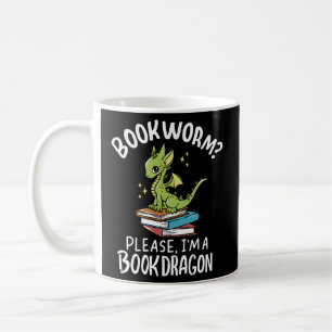 Bookworm Jag är en Bok-drake - Bok Kaffemugg