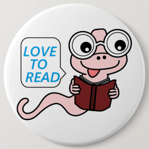BOOKWORM "KÄRLEK TO READ" KNAPP