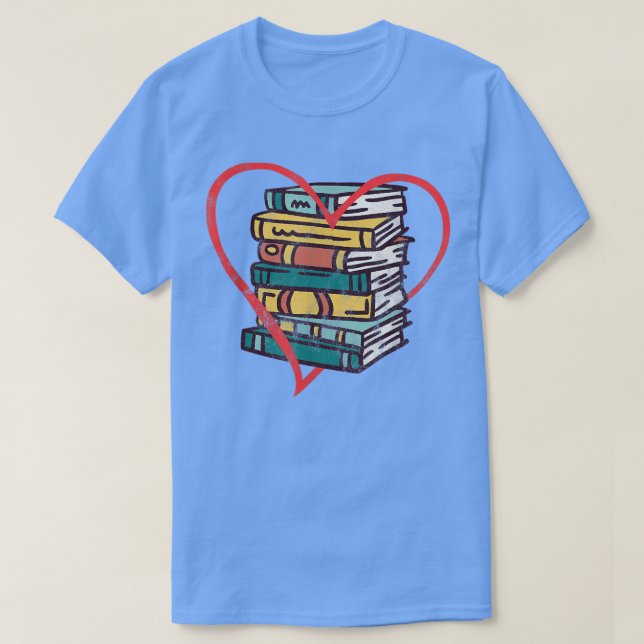 Bookworm-läsare för bok Älskare T Shirt (Design framsida)