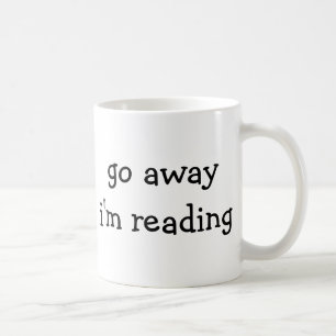 Bookworm Mugg - gå bort, jag läser