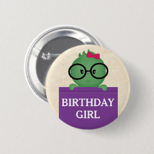 Bookworm Personlig Birthday Girl Knapp