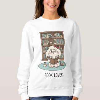 Bookworm Poodle Colorful Calm Reading Lover Dog T Shirt