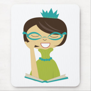 Bookworm Princess Mousepad för barn Musmatta