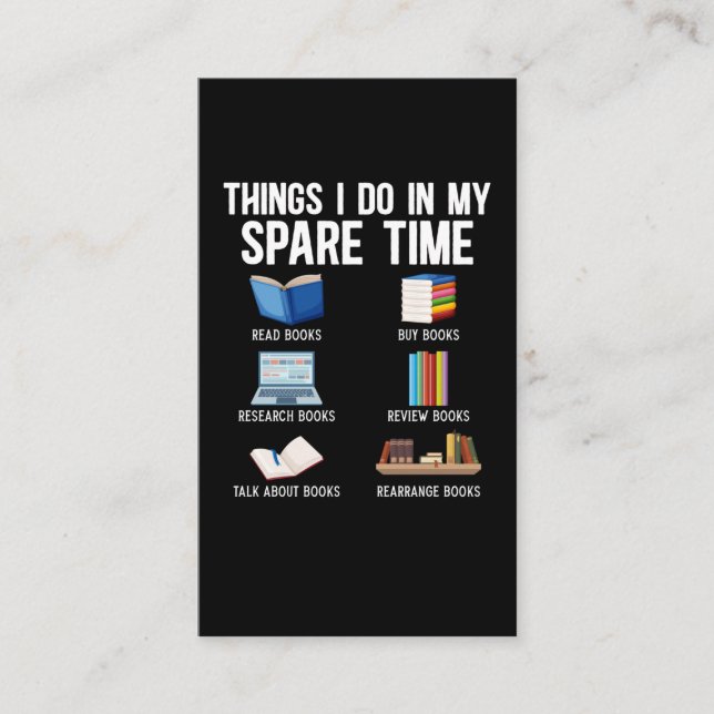 Bookworm Reader för den funktionella bokmasken Bok Visitkort (Framsida)