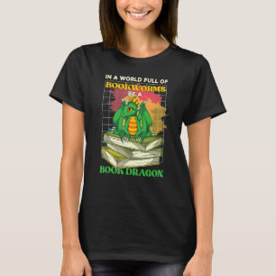 Bookworm Reading Bok Librarian Bok Dragon T Shirt