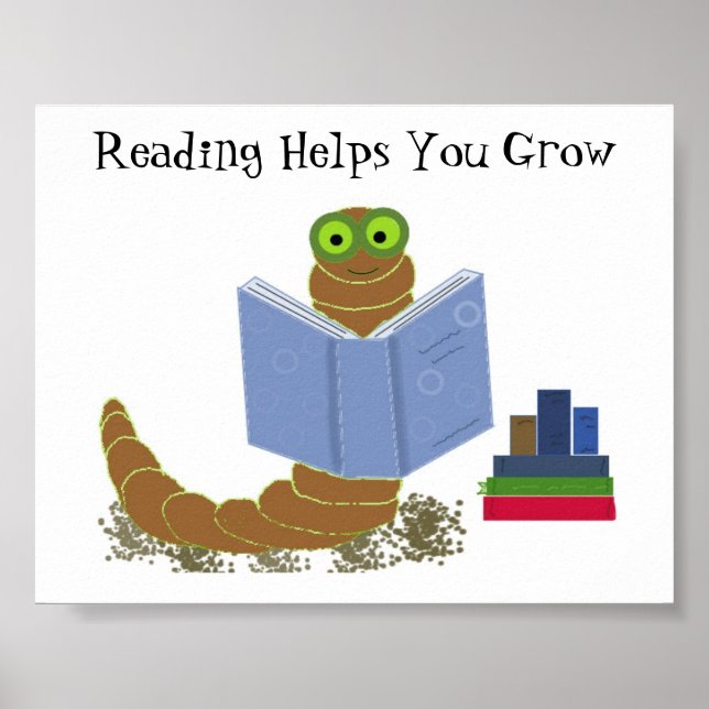 Bookworm Reading Bokar Poster (Framsidan)