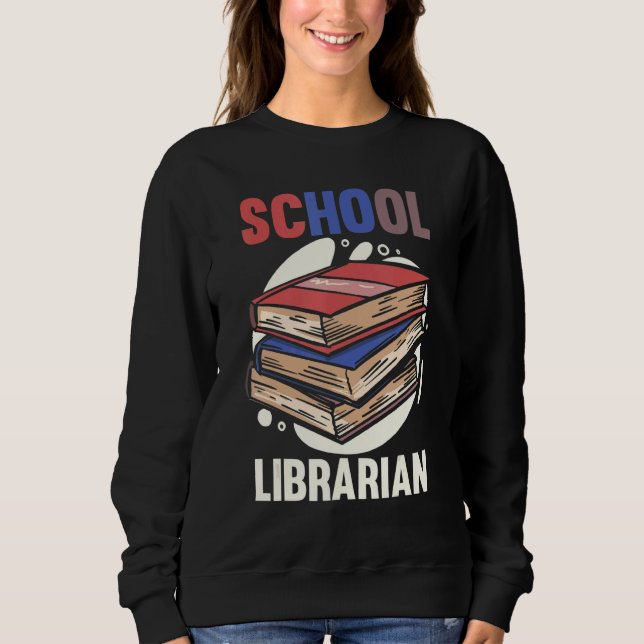 Bookworm School Librarian bibliotek Back to school T Shirt (Framsida)