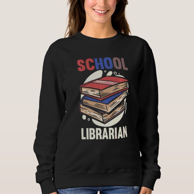 Bookworm School Librarian bibliotek Back to school T Shirt (Framsida)