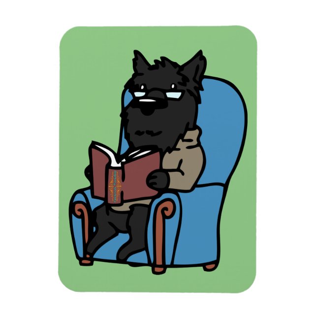 Bookworm Scot Magnet (Vertikal)