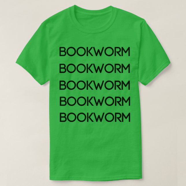 Bookworm T Shirt (Design framsida)