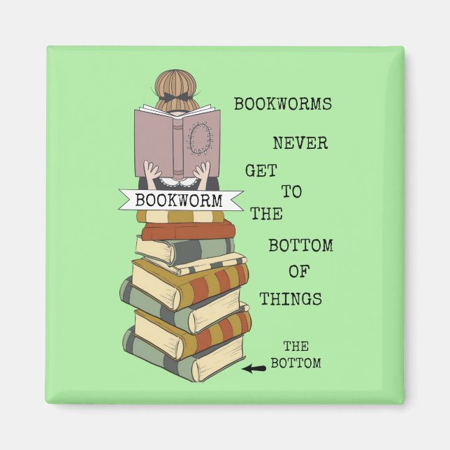 Bookworms Bok Pile Magnet (Framsidan)