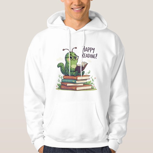 Bookworms läsdesign hoodie (Framsida)