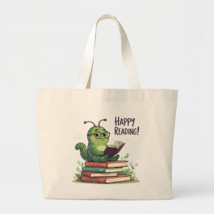 Bookworms läsdesign jumbo tygkasse