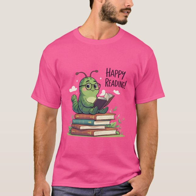 Bookworms läsdesign t shirt (Framsida)