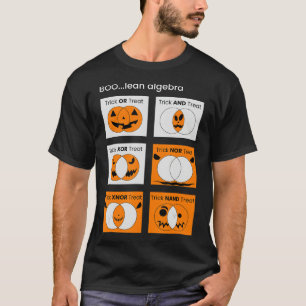Boolean Algebra, Bus eller godis Pumpkin Venn Diag T Shirt