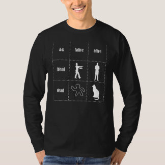 Boolean Logic Alive and Dead Programmer Cat Scien T Shirt