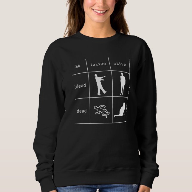 Booleskt logiskt liv och död programmerkatt 2 t shirt (Framsida)