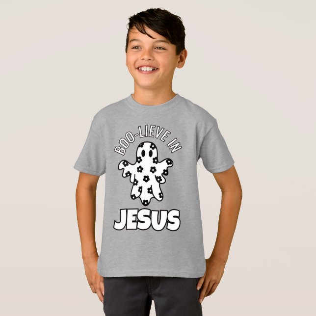 Boolieve i Jesus Kids Bra Jersey T-Shirt (Hel framsida)