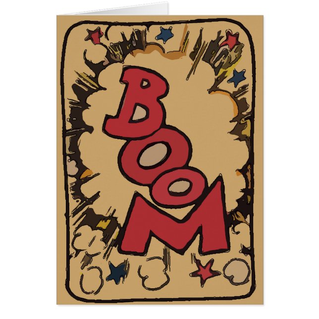 Boom! , ändra text hälsningskort (Framsidan)