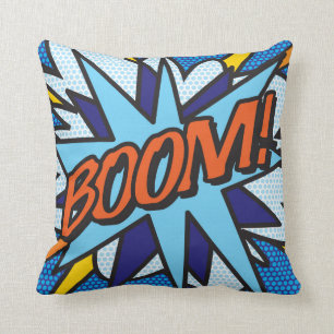 BOOM BANG Kul Retro Serietidning Pop Art Kudde