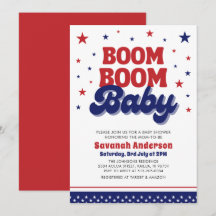 Boom Boom Baby 4:e juli Patriotic Baby Shower