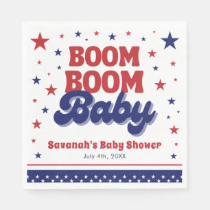 Boom Boom Baby 4:e juli Patriotic Baby Shower Pappersservett