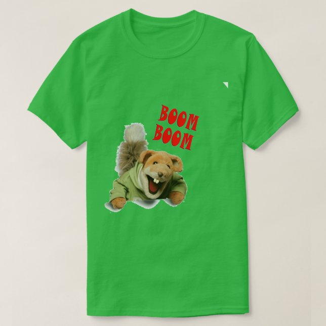 boom boom basique-borste t shirt (Design framsida)