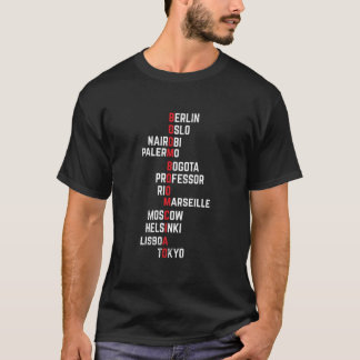 Boom boom Ciao Money Heist Funny Acronim Classic T Shirt