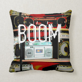 Boom Box Boombox Retro 1980s 80-talets färgstark V Kudde